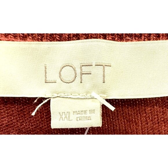 Loft Womens Rust Wrap Front Sweater XXL Viscose/Nylon/Wool Office Wear Casual - Picture 4 of 7